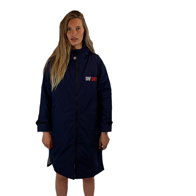 Long Sleeve Waterproof Changing Robe Unisex | Polar Edition | Blue - SRF DRY Cheap Dryrobe Sale