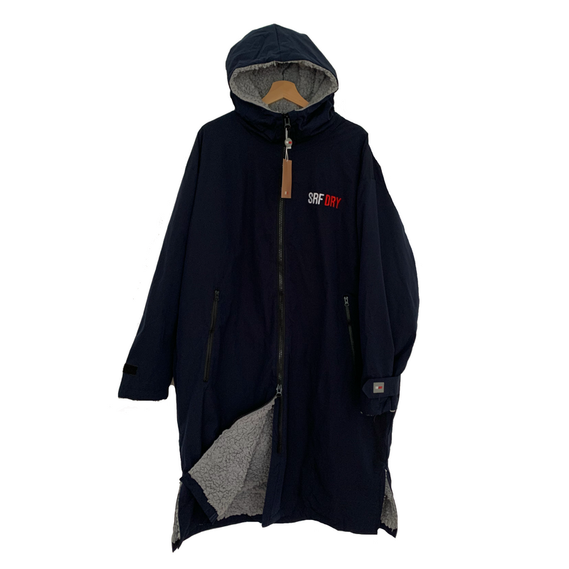 Long Sleeve Waterproof Changing Robe Mens | Polar Edition | Blue - SRF DRY Cheap Dryrobe Sale