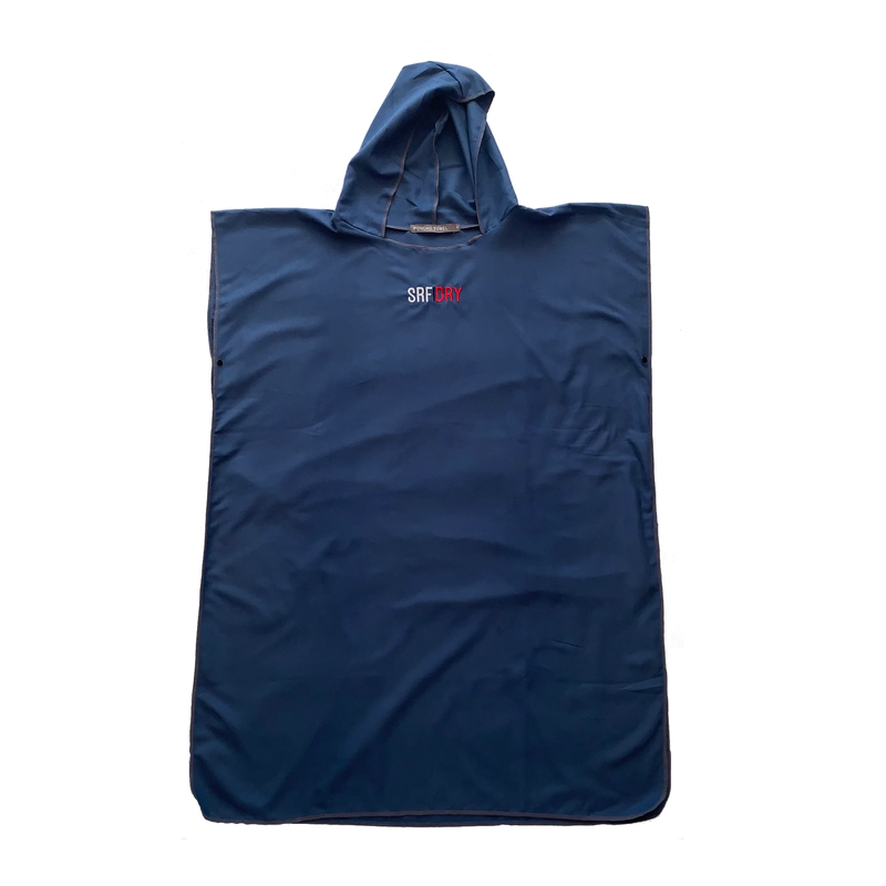 Microfibre Surf Changing Robe Hooded Poncho Towel Blue - SRF DRY Cheap Dryrobe Sale
